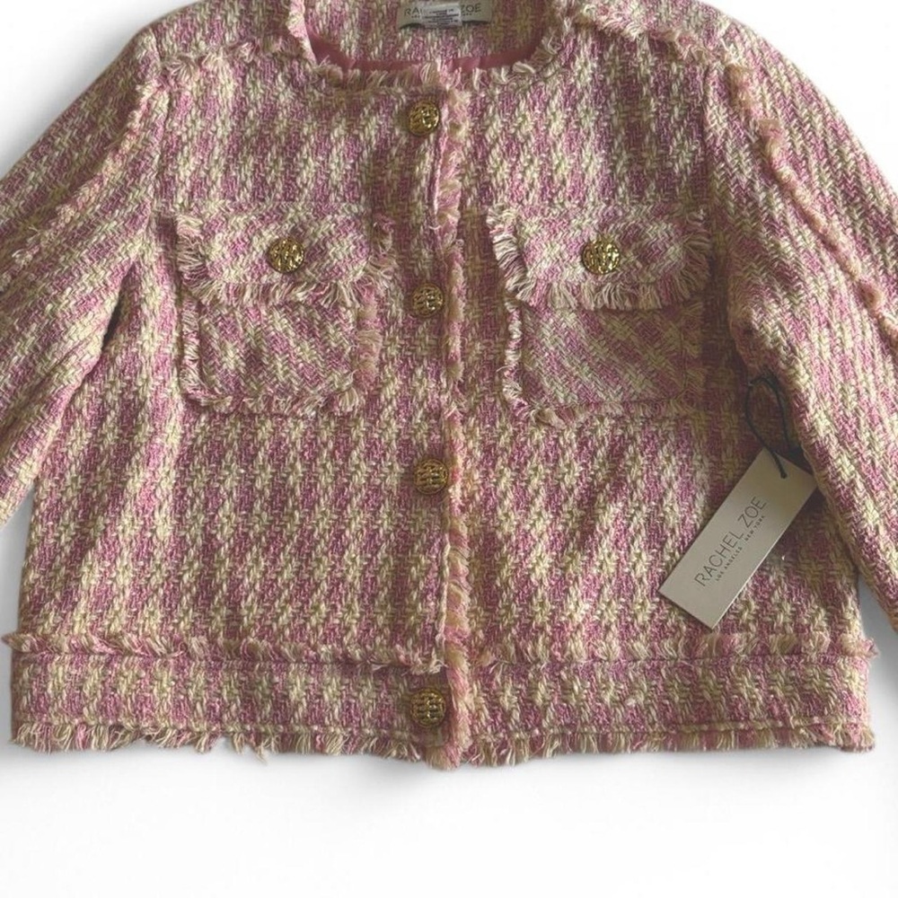 Rachel Zoe Pink Tweed Women’s M Jacket